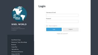 Login - Sisel World