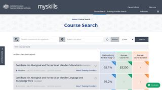 Course Search - My Skills