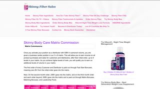 Skinny Body Care Matrix Commission | Skinny Fiber Sale - Safe All ...