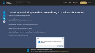 instal skype without microsoft account