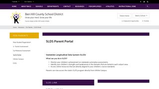 For Parents / SLDS Portal - ben hill county schools