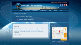 Slooh Live Online Observatory - Astronomers Without Borders