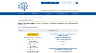Human Resources - Santa Monica College