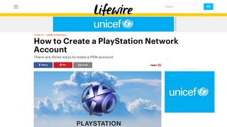 How to Create a PlayStation Network Account - Lifewire