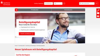 Beteiligungskapital - Neuer Schub für Ihre Ideen - Sparkasse Dortmund
