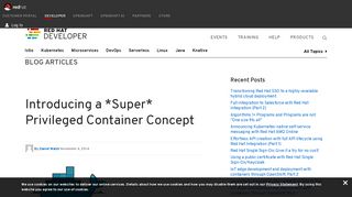 Introducing a *Super* Privileged Container Concept - RHD Blog
