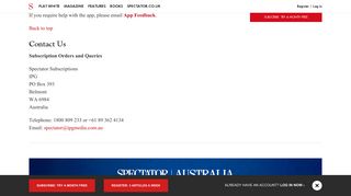 FAQs | The Spectator Australia