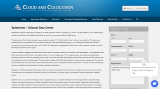 Spiderhost - Orlando Data Center - Cloud and Colocation