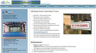 SSTA | Centre Court Bookings - Salt Spring Tennis Association