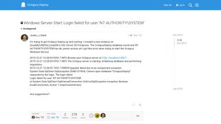 Windows Servier Start: Login failed for user 'NT AUTHORITYSYSTEM ...