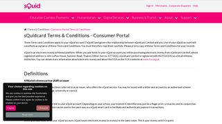 sQuid: Customer Portal Terms & Conditions