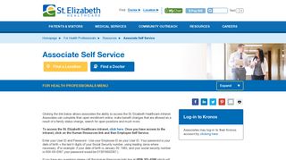 St. Elizabeth Healthcare - Associate Self Service