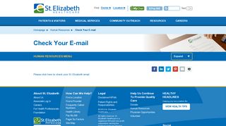 St. Elizabeth Healthcare - Check Your St. Elizabeth Email