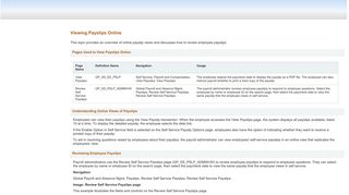 Viewing Payslips Online - Oracle Docs
