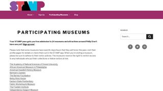 Participating Museums - Philly Stamp Pass