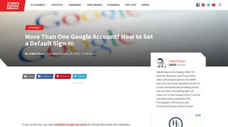 More Than One Google Account? How to Set a Default Sign-In