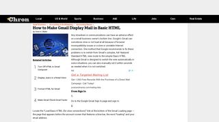 How to Make Gmail Display Mail in Basic HTML | Chron.com