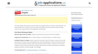 Staples Application, Jobs & Careers Online - Job-Applications.com