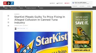 StarKist Pleads Guilty To Price Fixing In Alleged Collusion In Canned ...