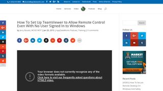 How To Set Up TeamViewer to Allow Remote Control Even With No ...