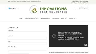 Sign up for Stem Cell Treatment Information - Innovations Stem Cell