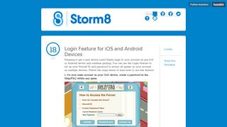 Storm8 — Login Feature for iOS and Android Devices