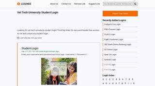 Vel Tech University Student Login