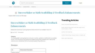 SuccessMaker 10 Math Scaffolding & Feedback Enhancements