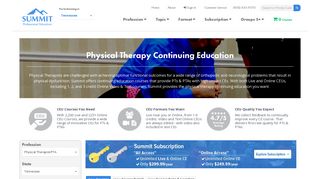 Physical Therapist CE Courses - Summit Professional Education