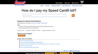 How do I pay my Speed Card® bill? - Help Center - Summit Racing