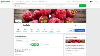SunOpta Employee Benefits and Perks | Glassdoor