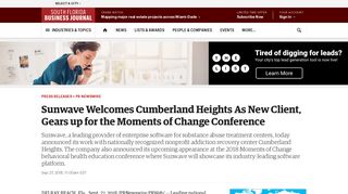 Sunwave Welcomes Cumberland Heights As New Client, Gears up for ...