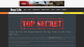 Sign Up for the Super-Secret BL Spy Club to Get Your Spy Kit ...