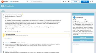 Login problems = banned? : SwagBucks - Reddit