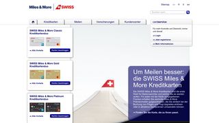 SWISS Miles & More Kreditkarten: Kreditkarte für die Schweiz