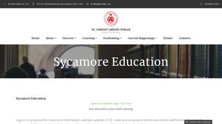 Sycamore Education - St. Gabriel Catholic School Kansas City Missouri
