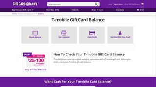 T-mobile Gift Card Balance | GiftCardGranny