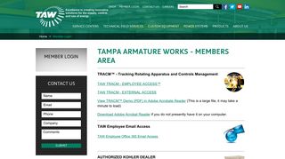 Member Login - Tampa Armature Works