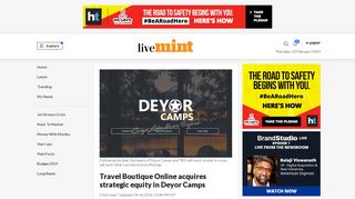 Travel Boutique Online acquires strategic equity in Deyor Camps
