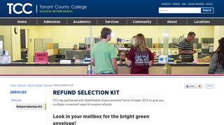 Refund Selection Kit - Tarrant County College