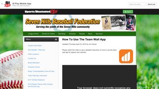 Seven Hills Baseball Federation - Powered by Sports Illustrated Play