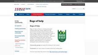 Bags of help - Supporting charitable activities - In the ... - Tesco Bank