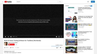 Work At Home Testing Software for TestBirds (Worldwide) - YouTube