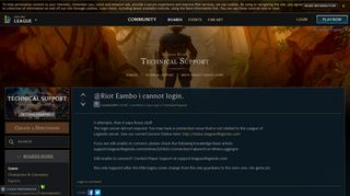 Riot Eambo i cannot login. - EUW boards - League of Legends