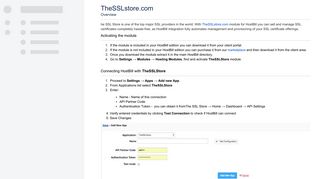 TheSSLstore.com - HostBill Docs - HostBill Documentation