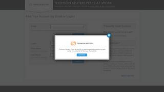 by Email or Login - Thomson Reuters Perks at Work