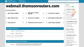 Thomsonreuters Webmail: webmail.thomsonreuters.com