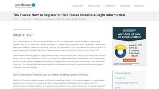 TDS Traces: How to Register on TDS Traces Website & Login ...
