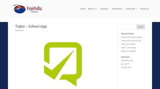 Tiqbiz – School App | Fairhills Primary School