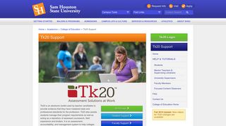 Tk20 Support - College of Education - Sam Houston State University